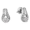 14kt White Gold Women's Round Diamond Flower Cluster Teardrop Earrings 1-4 Cttw - FREE Shipping (US/CAN)-Gold & Diamond Earrings-JadeMoghul Inc.