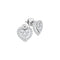 14kt White Gold Women's Round Diamond Heart Frame Cluster Stud Earrings 5-8 Cttw - FREE Shipping (USA/CAN)-Gold & Diamond Earrings-JadeMoghul Inc.