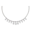 14kt White Gold Women's Round Diamond High-end Cluster Necklace 2.00 Cttw - FREE Shipping (US/CAN)-Gold & Diamond Pendants & Necklaces-JadeMoghul Inc.