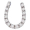 14kt White Gold Women's Round Diamond Horseshoe Pendant 1-10 Cttw - FREE Shipping (US/CAN)-Gold & Diamond Pendants & Necklaces-JadeMoghul Inc.