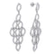 14kt White Gold Women's Round Diamond Luxury Dangle Screwback Earrings 4-3-4 Cttw - FREE Shipping (US/CAN)-Gold & Diamond Earrings-JadeMoghul Inc.