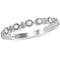 14kt White Gold Womens Round Diamond Milgrain Stackable Band Ring 1-10 Cttw-Gold & Diamond Rings-JadeMoghul Inc.