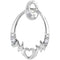 14kt White Gold Women's Round Diamond Mom Mother Oval Heart Pendant .03 Cttw - FREE Shipping (US/CAN)-Gold & Diamond Pendants & Necklaces-JadeMoghul Inc.