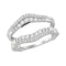 14kt White Gold Women's Round Diamond Ring Guard Wrap Enhancer Wedding Band 1/2 Cttw - FREE Shipping (US/CAN)-Gold & Diamond Wedding Jewelry-5-JadeMoghul Inc.