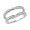 14kt White Gold Women's Round Diamond Ring Guard Wrap Enhancer Wedding Band 1/4 Cttw - FREE Shipping (US/CAN)-Gold & Diamond Wedding Jewelry-6.5-JadeMoghul Inc.