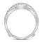 14kt White Gold Women's Round Diamond Ring Guard Wrap Ring Guard Enhancer 5/8 Cttw - FREE Shipping (US/CAN)-Gold & Diamond Wedding Jewelry-6-JadeMoghul Inc.