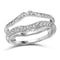 14kt White Gold Women's Round Diamond Ring Guard Wrap Solitaire Enhancer 1/4 Cttw - FREE Shipping (US/CAN)-Gold & Diamond Wedding Jewelry-5.5-JadeMoghul Inc.