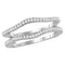 14kt White Gold Women's Round Diamond Ring Guard Wrap Solitaire Enhancer Band 1/4 Cttw - FREE Shipping (US/CAN)-Gold & Diamond Wedding Jewelry-5.5-JadeMoghul Inc.