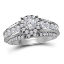 14kt White Gold Women's Round Diamond Round Bridal Wedding Engagement Ring 2.00 Cttw - FREE Shipping (US/CAN) (Certified)-Wedding Jewelry-5-JadeMoghul Inc.