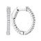 14kt White Gold Women's Round Diamond Single Row Hoop Earrings 1-3 Cttw - FREE Shipping (US/CAN)-Gold & Diamond Earrings-JadeMoghul Inc.