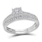 14kt White Gold Women's Round Diamond Slender Halo Bridal Wedding Engagement Ring Band Set 1/2 Cttw - FREE Shipping (US/CAN)-Gold & Diamond Wedding Ring Sets-5-JadeMoghul Inc.