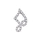 14kt White Gold Women's Round Diamond Small Half-note Music Pendant 1-10 Cttw - FREE Shipping (US/CAN)-Gold & Diamond Pendants & Necklaces-JadeMoghul Inc.