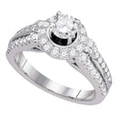 14kt White Gold Women's Round Diamond Solitaire Bridal Wedding Engagement Ring 1-1/4 Cttw - FREE Shipping (US/CAN)-Wedding Jewelry-5-JadeMoghul Inc.