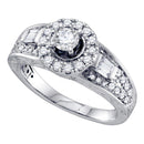 14kt White Gold Women's Round Diamond Solitaire Bridal Wedding Engagement Ring 1.00 Cttw - FREE Shipping (USA/CAN)-Gold & Diamond Engagement & Anniversary Rings-5-JadeMoghul Inc.