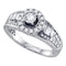 14kt White Gold Women's Round Diamond Solitaire Bridal Wedding Engagement Ring 1.00 Cttw - FREE Shipping (USA/CAN)-Gold & Diamond Engagement & Anniversary Rings-5-JadeMoghul Inc.