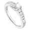 14kt White Gold Women's Round Diamond Solitaire Bridal Wedding Engagement Ring 1/2 Cttw - FREE Shipping (USA/CAN)-Gold & Diamond Engagement & Anniversary Rings-5-JadeMoghul Inc.