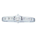 14kt White Gold Women's Round Diamond Solitaire Bridal Wedding Engagement Ring 1/4 Cttw - FREE Shipping (US/CAN)-Wedding Jewelry-5-JadeMoghul Inc.