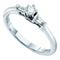 14kt White Gold Women's Round Diamond Solitaire Bridal Wedding Engagement Ring 1/5 Cttw - FREE Shipping (USA/CAN)-Gold & Diamond Engagement & Anniversary Rings-5-JadeMoghul Inc.