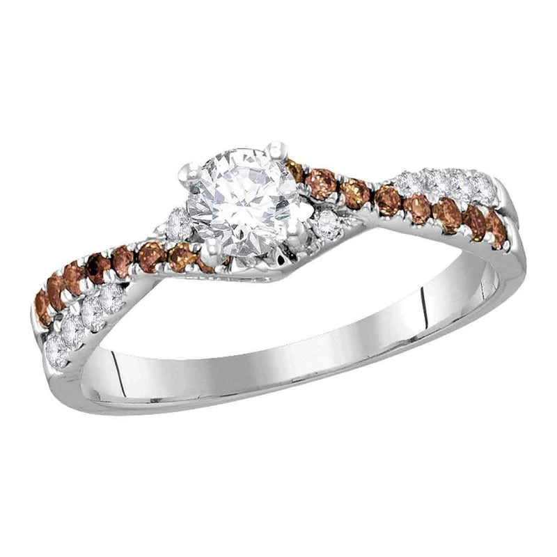 14kt White Gold Women's Round Diamond Solitaire Bridal Wedding Engagement Ring 3/4 Cttw - FREE Shipping (US/CAN)-Gold & Diamond Engagement & Anniversary Rings-5-JadeMoghul Inc.
