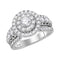 14kt White Gold Women's Round Diamond Solitaire Halo Bridal Wedding Engagement Ring 2.00 Cttw - FREE Shipping (US/CAN)-Gold & Diamond Engagement & Anniversary Rings-6-JadeMoghul Inc.