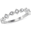 14kt White Gold Women's Round Diamond Squares Stackable Band Ring 1-10 Cttw - FREE Shipping (US/CAN)-Rings And Bands-JadeMoghul Inc.