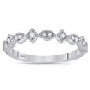 14kt White Gold Women's Round Diamond Squares Stackable Band Ring 1-10 Cttw - FREE Shipping (US/CAN)-Rings And Bands-JadeMoghul Inc.