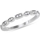 14kt White Gold Women's Round Diamond Stackable Band Ring 1-10 Cttw - FREE Shipping (US/CAN)-Rings And Bands-JadeMoghul Inc.