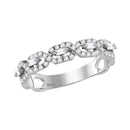 14kt White Gold Women's Round Diamond Twist Stackable Band Ring 1-3 Cttw - FREE Shipping (US/CAN)-Gold & Diamond Rings-JadeMoghul Inc.