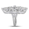 14kt White Gold Women's Round Diamond Vintage-style Knuckle Band Ring 1-1-2 Cttw - FREE Shipping (US/CAN)-Gold & Diamond Fashion Rings-JadeMoghul Inc.