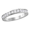 14kt White Gold Women's Round Diamond Wedding Anniversary Band Ring 1/2 Cttw - FREE Shipping (US/CAN)-Gold & Diamond Wedding Jewelry-5.5-JadeMoghul Inc.