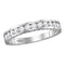 14kt White Gold Women's Round Diamond Wedding Anniversary Band Ring 1/2 Cttw - FREE Shipping (US/CAN)-Gold & Diamond Wedding Jewelry-5-JadeMoghul Inc.