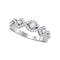 14kt White Gold Women's Round Diamond Woven Band Ring 3-4 Cttw - FREE Shipping (US/CAN)-Gold & Diamond Bands-JadeMoghul Inc.