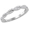 14kt White Gold Women's Round Diamond Woven Twist Stackable Band Ring 1-4 Cttw - FREE Shipping (US/CAN)-Gold & Diamond Rings-JadeMoghul Inc.
