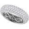 14kt White Gold Women's Round Pave-set Diamond Comfort Wedding Band Ring 3-1-3 Cttw - FREE Shipping (US/CAN)-Gold & Diamond Bands-JadeMoghul Inc.