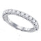 14kt White Gold Womens Round Pave-set Diamond Single Row Wedding Band 1/4 Cttw-Gold & Diamond Wedding Jewelry-9.5-JadeMoghul Inc.