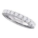 14kt White Gold Women's Round Pave-set Diamond Wedding Band 1.00 Cttw - FREE Shipping (US/CAN)-Gold & Diamond Wedding Jewelry-5-JadeMoghul Inc.