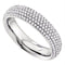 14kt White Gold Womens Round Pave-set Diamond Wedding Band 3-4 Cttw-Gold & Diamond Wedding Jewelry-JadeMoghul Inc.