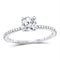 14kt White Gold Women's Solitaire Engagement Ring-Gold & Diamond Wedding Jewelry-JadeMoghul Inc.