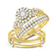 14kt Yellow Gold His & Hers Diamond Solitaire Matching Bridal Wedding Ring Band Set 1-1/2 Cttw-Gold & Diamond Wedding Jewelry-JadeMoghul Inc.