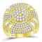 14kt Yellow Gold Men's Diamond Large Cluster Ring-Gold & Diamond General-10-JadeMoghul Inc.