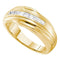 14kt Yellow Gold Men's Princess Channel-set Diamond Single Row Wedding Band Ring 1/2 Cttw - FREE Shipping (US/CAN)-Gold & Diamond Wedding Jewelry-8-JadeMoghul Inc.