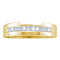 14kt Yellow Gold Men's Princess Diamond Wedding Anniversary Band Ring 1.00 Cttw - FREE Shipping (US/CAN)-Gold & Diamond Wedding Jewelry-8-JadeMoghul Inc.