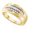 14kt Yellow Gold Men's Round Diamond Double Row Band 1/3 Cttw - FREE Shipping (US/CAN)-Gold & Diamond Men Rings-8-JadeMoghul Inc.