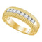 14kt Yellow Gold Men's Round Diamond Milgrain Wedding Anniversary Band Ring 1/2 Cttw - FREE Shipping (US/CAN)-Gold & Diamond Wedding Jewelry-8-JadeMoghul Inc.