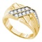 14kt Yellow Gold Men's Round Diamond Square Cluster Ring 5/8 Cttw - FREE Shipping (US/CAN)-Gold & Diamond Men Rings-8-JadeMoghul Inc.