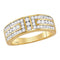 14kt Yellow Gold Mens Round Diamond Symmetrical Wedding Band Ring 1.00 Cttw-Gold & Diamond Wedding Jewelry-JadeMoghul Inc.