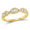 14kt Yellow Gold Women's 3-stone Diamond Band Ring 3/8 Cttw-Gold & Diamond Rings-JadeMoghul Inc.