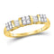 14kt Yellow Gold Women's Baguette Diamond Band Ring 1/4 Cttw-Gold & Diamond Rings-JadeMoghul Inc.