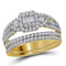 14kt Yellow Gold Women's Baguette Diamond Bridal or Engagement Ring Band Set 1.00 Cttw-Gold & Diamond Wedding Jewelry-JadeMoghul Inc.