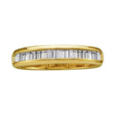 14kt Yellow Gold Women's Baguette Diamond Wedding Anniversary Band 1/2 Cttw - FREE Shipping (US/CAN)-Gold & Diamond Wedding Jewelry-5.5-JadeMoghul Inc.